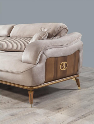 Bankstel 3-zitsbank + fauteuil set Design bankstel Stoffen fauteuil Woonkamer Nieuw