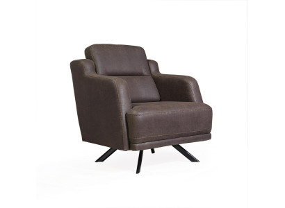 Leren fauteuil zitkamer gestoffeerd eenzitter modern bruin luxe nieuw