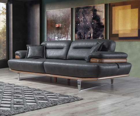 Sofaset 3-zitsler lederen bank bankstel ontwerp bankstellen