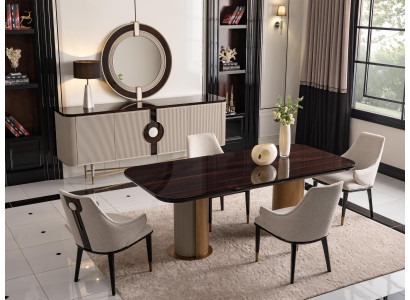 Eethoek Eetkamer Eethoek Luxe Eettafel Stoelen Beige Hout Set 9-delig
