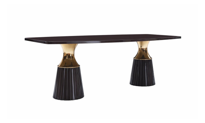 Luxe eetkamerset eethoek eettafel stoelen zwart 9-delig eetkamer hout
