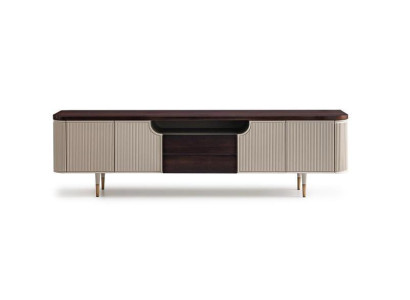 Sideboard TV Standaard RTV Lowboard Hout Beige Moderne Tafel Woonkamer