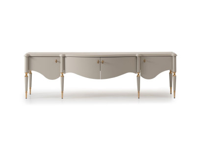 Sideboard TV-laagbord TV-standaard Beige hout Woonkamer Tafel Kast