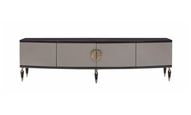 Sideboard RTV Lowboard TV Ständer Schrank Holz Grau Wohnzimmer  Sideboard RTV Lowboard TV-stand Kast Hout Grijs Woonkamer