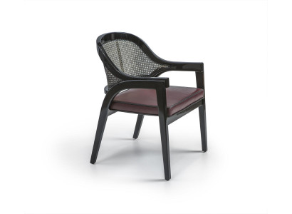 Zwarte houten stoel design eetkamer armstoel Nieuwe inrichting stoel