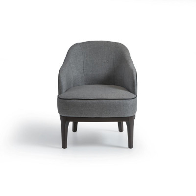 Woonkamer meubels fauteuil grijs inrichting luxe gestoffeerde meubels nieuw zitje