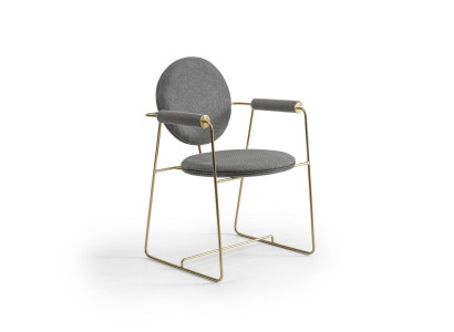 Eetkamerstoel Designerstoel met armleuningen Modern meubilair Gestoffeerde stoel