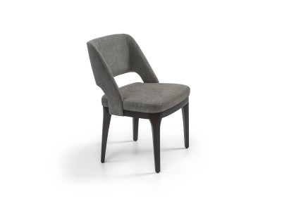 Grijze stoel Luxe designmeubels Eetkamer Gestoffeerde zitting Modern inrichting