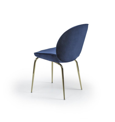 Blauwe eetkamer design stoel inrichting luxe stoelen nieuwe meubels.