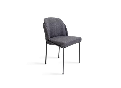 Luxe grijze eetkamerstoel bekledingstof meubels nieuw designstoelen