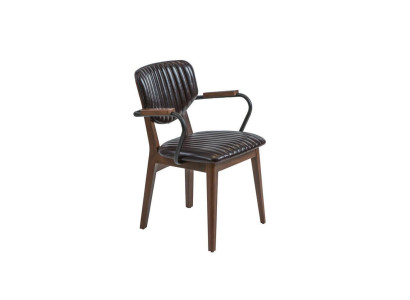 Luxe stoel met armleuningen Eetkamerstoel Meubels Gestoffeerde zitting Modern Inrichting.