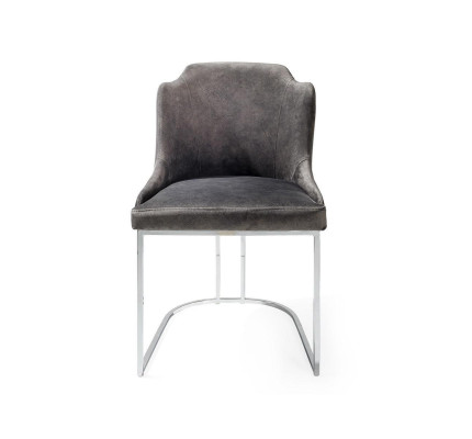 Moderne stoel Grijs Luxe Designer Meubels Eetkamerstoel Inrichting Beklede stoel