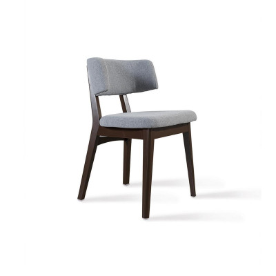 Moderne houten stoel grijs eetkamerstoel ontwerp Nieuw ontwerper inrichting