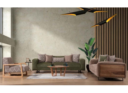 Stijlvolle woonkamer zitmeubelen Designer bankstel vierzits fauteuil