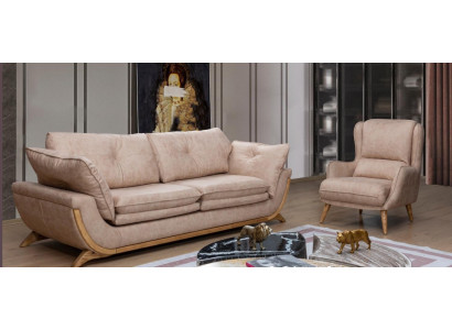 Beige zitgroep Luxe banken Designer bankstel 3+1 zits meubels