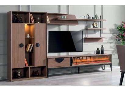 Woonwand Woonkamer Meubels TV-standaard Modern Boekenkast Ontwerp Inrichting