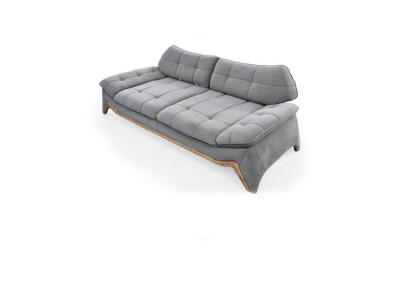 Grijze gestoffeerde bank Ontwerper 3-zits woonkamerbank Driezitter Luxe bank