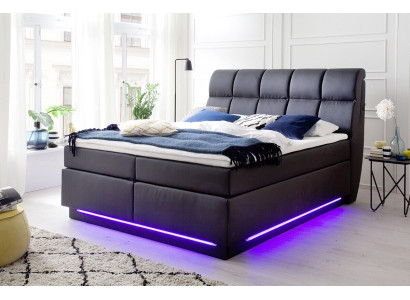 Bed met bekleding, bed, gestoffeerde meubelen, luxe designer dubbel bed 180x200cm kunstleer.