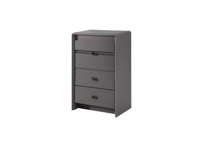 Exclusieve grijze commode Luxe 4 laden Slaapkamer Houten meubels