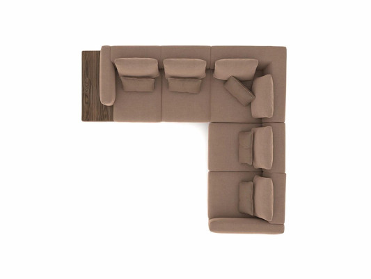 Ontwerperset woonkamerset bankstel L-vorm met salontafel inrichting