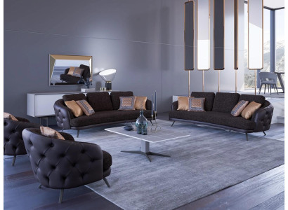 Volledig gestoffeerde moderne Chesterfield woonkamerbanken