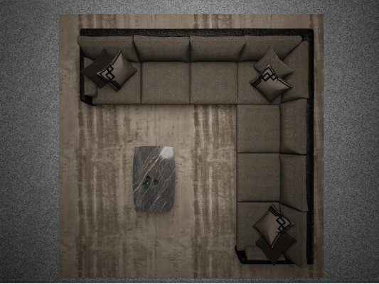 Woonkamer Hoekbank Design Meubels Textiel Bekleding Bankstellen L-Vorm Nieuw Salontafel