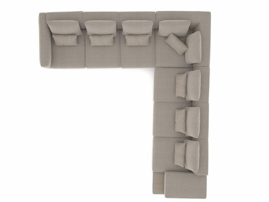 Designer Bank Bank Hoekbank L-vorm Textiel Bekleding Set Woonkamer Salontafel