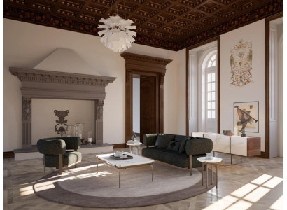 Woonkamerset 5-delig Salontafel 2x Bijzettafel Luxe Bank Tweezits Nieuwe Stoel  Woonkamerset 5-delig Salontafel 2x Bijzettafel Luxe Bank Tweezits Nieuwe Stoel