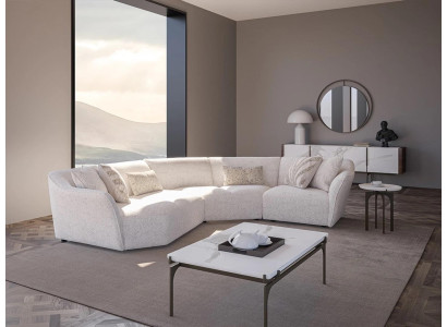 U-vormige bankbank gestoffeerd meubilair woonkamer design hoekbank Nieuwe salontafel