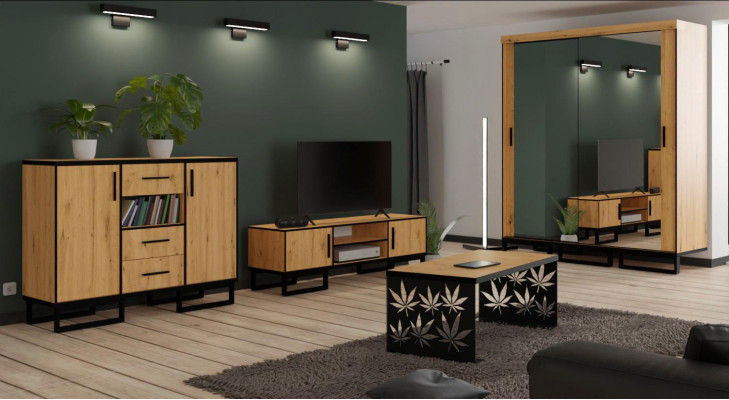 Kledingkast Ladekast Ontwerp Kast Vitrinekast Kommode XXL Rek Loft