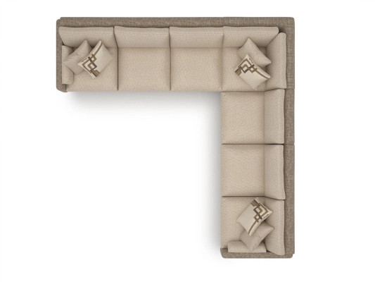 Woonkamer hoekbank L-vorm luxe gestoffeerde zitmeubel set.