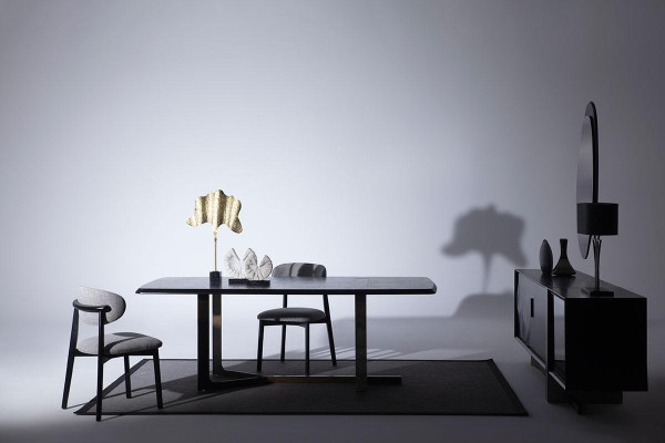 Eetkamer 7-delig set Eettafel Dressoir Spiegel 4x stoelen Modern design