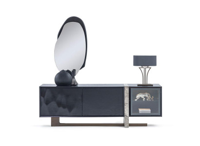 Sideboard Buffet Spiegel Eetkamer Woonkamer Modern Design 2-delig set