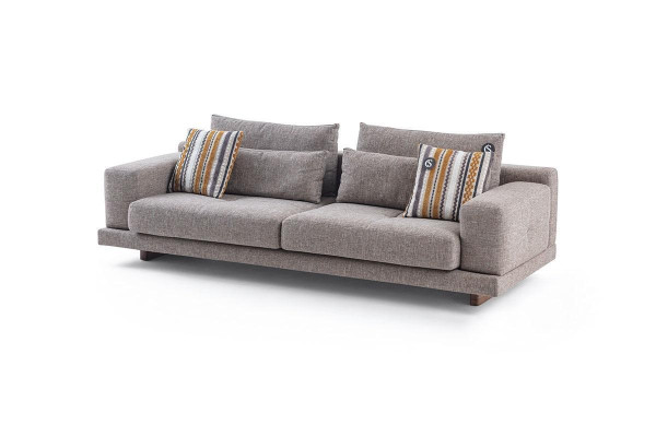 3-zits modern stijl designer woonkamer stoffen bank met kussens en rugkussens