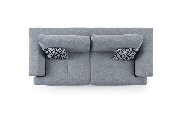 Woonkamerontwerp 3-zits grijze bank Moderne luxe stoffen bank Exclusief