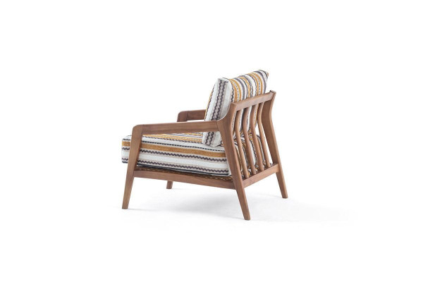 Woonkamer Lounge Designer Modern 1-zits Bank Stoffen Bank met Kussens