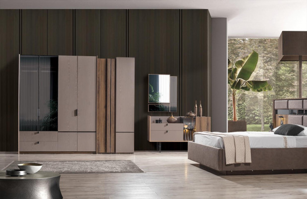 Exclusieve slaapkamer set Bed 2 nachtkastjes Kaptafel Kast nieuw