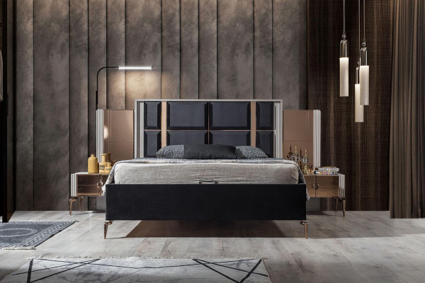 Perfecte set modern bed en 2 nachtkastjes luxe nieuw in slaapkamer
