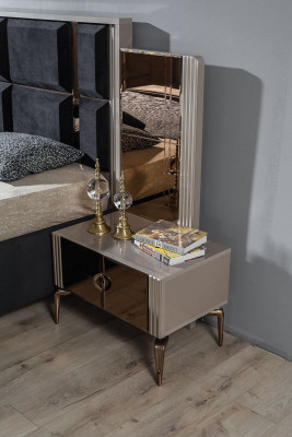 Perfecte set modern bed en 2 nachtkastjes luxe nieuw in slaapkamer