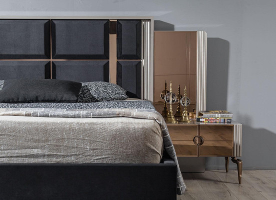 Perfecte set modern bed en 2 nachtkastjes luxe nieuw in slaapkamer