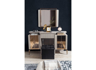 Perfecte slaapkamer set kaptafel met spiegeldesign luxe nieuw