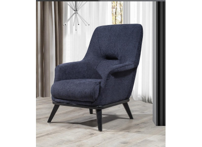 Stijlvolle fauteuil blauwe kleur Moderne meubels in luxe woonkamer Nieuwe stof