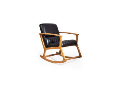 Moderne zwarte schommelstoelen, perfecte meubels voor de woonkamer.