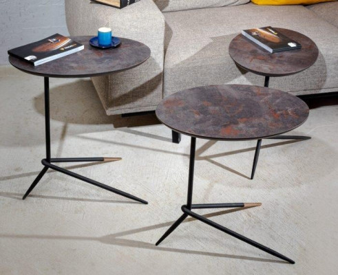 Set van 3 bijzettafels in modern design - accenten voor jouw huis.