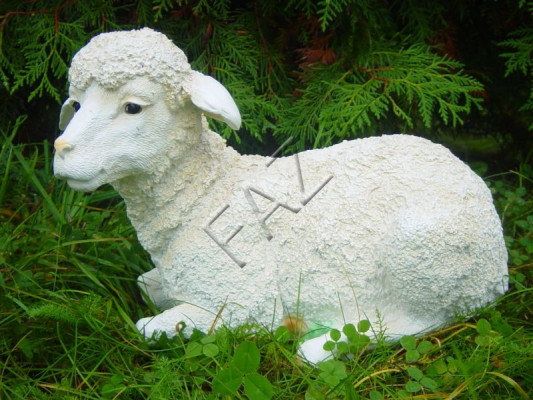 Ontwerp liggend schaap figuur tuin standbeeld sculptuur figuren sculpturen decoratie nieuw
