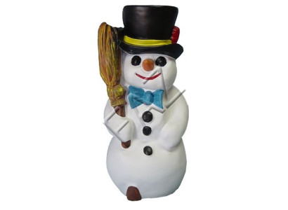Grote sneeuwpopfiguur tuinstandbeeld sculptuur figuren sculpturen decoratie Kerstmis
