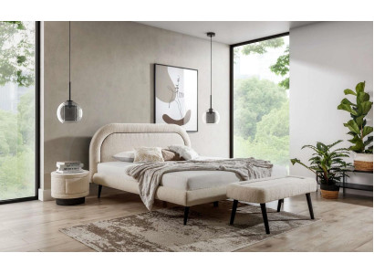 Slaapkamerset Wit Bed Elegant 2x Nachtkastjes Luxe Hout Modern 3-delig.