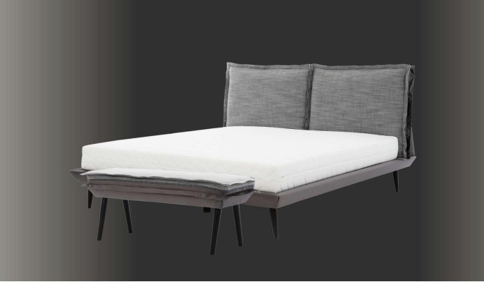 Bed Grijs Mooi Ontwerp Modern Luxe Bedden Slaapkamer Elegant Meubilair
