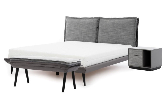 Bed Grijs Mooi Ontwerp Modern Luxe Bedden Slaapkamer Elegant Meubilair