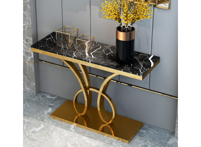 Moderne console-tafel ontwerper goud handgemaakt roestvrij staal 120x40cm